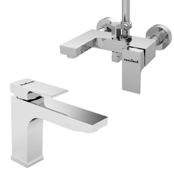 Basin Mixer and Wall Mixer together for bathroom-sets icon