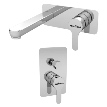 concealed wall mixer and concealed basin mixer in one picture