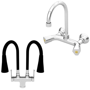 kitchen sink mixers combined in one picture