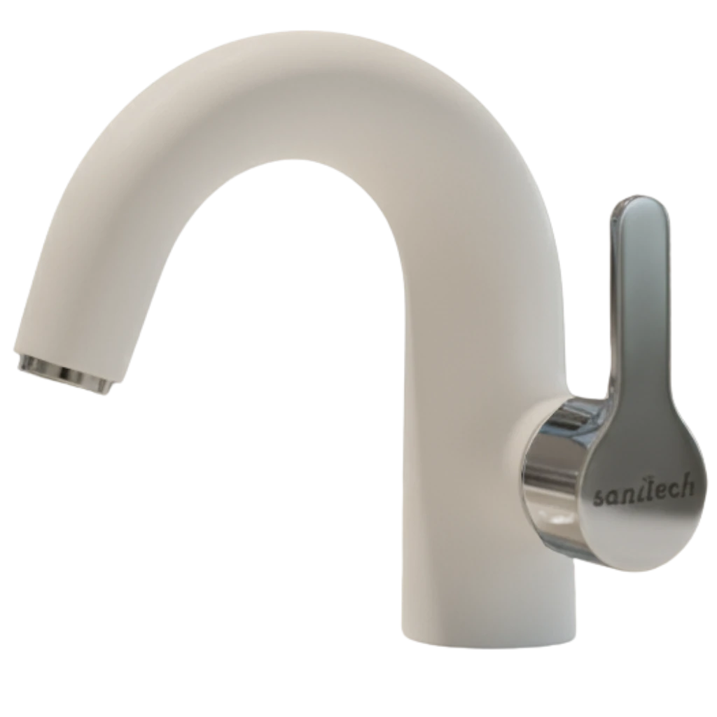 Acme - Basin Mixer - White & Chrome
