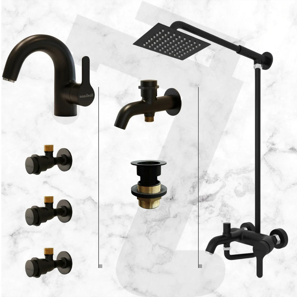 Acme Complete Bathroom Set - Black