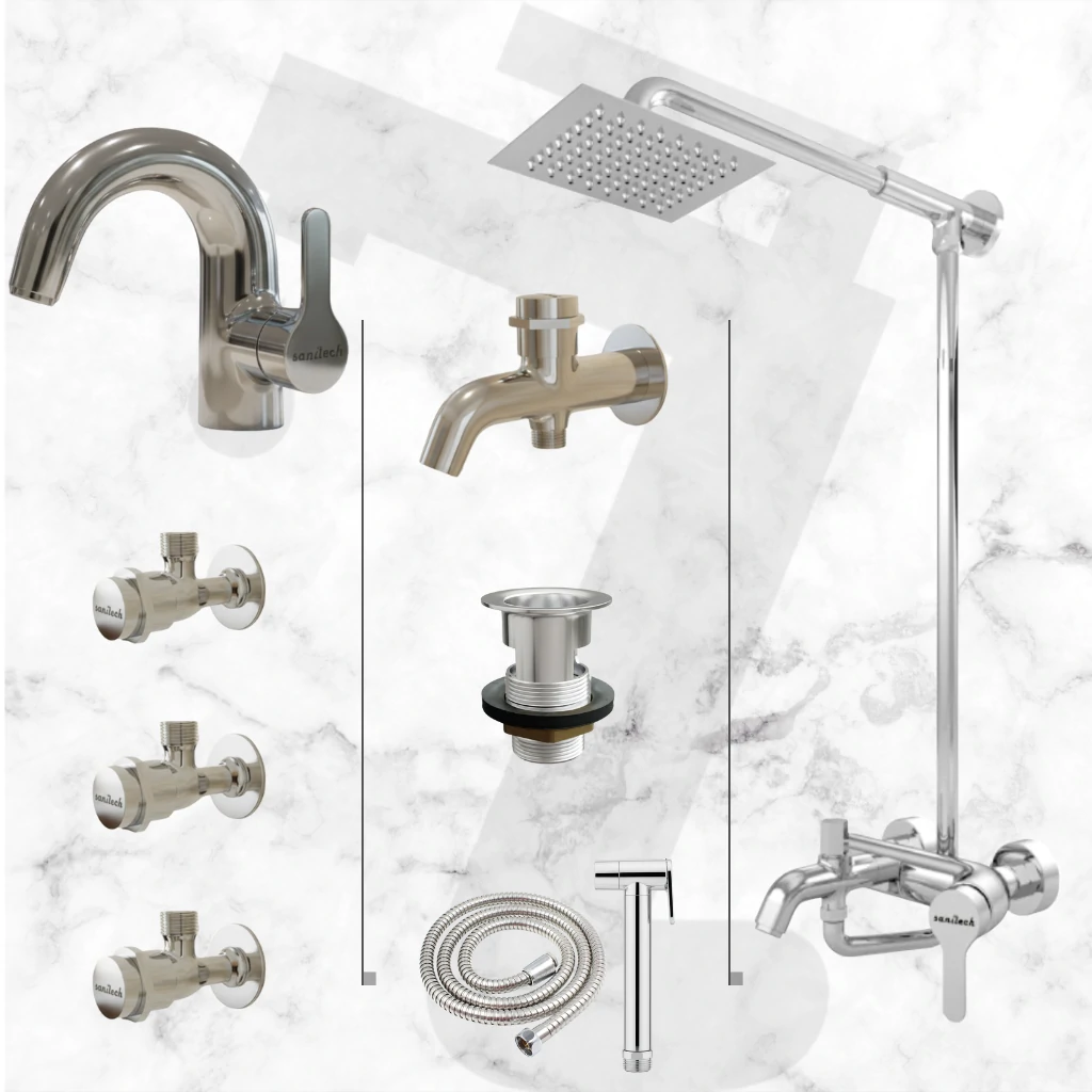 Acme Complete Bathroom Set - Chrome