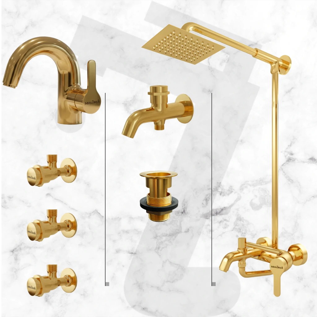 Acme Complete Bathroom Set - Gold