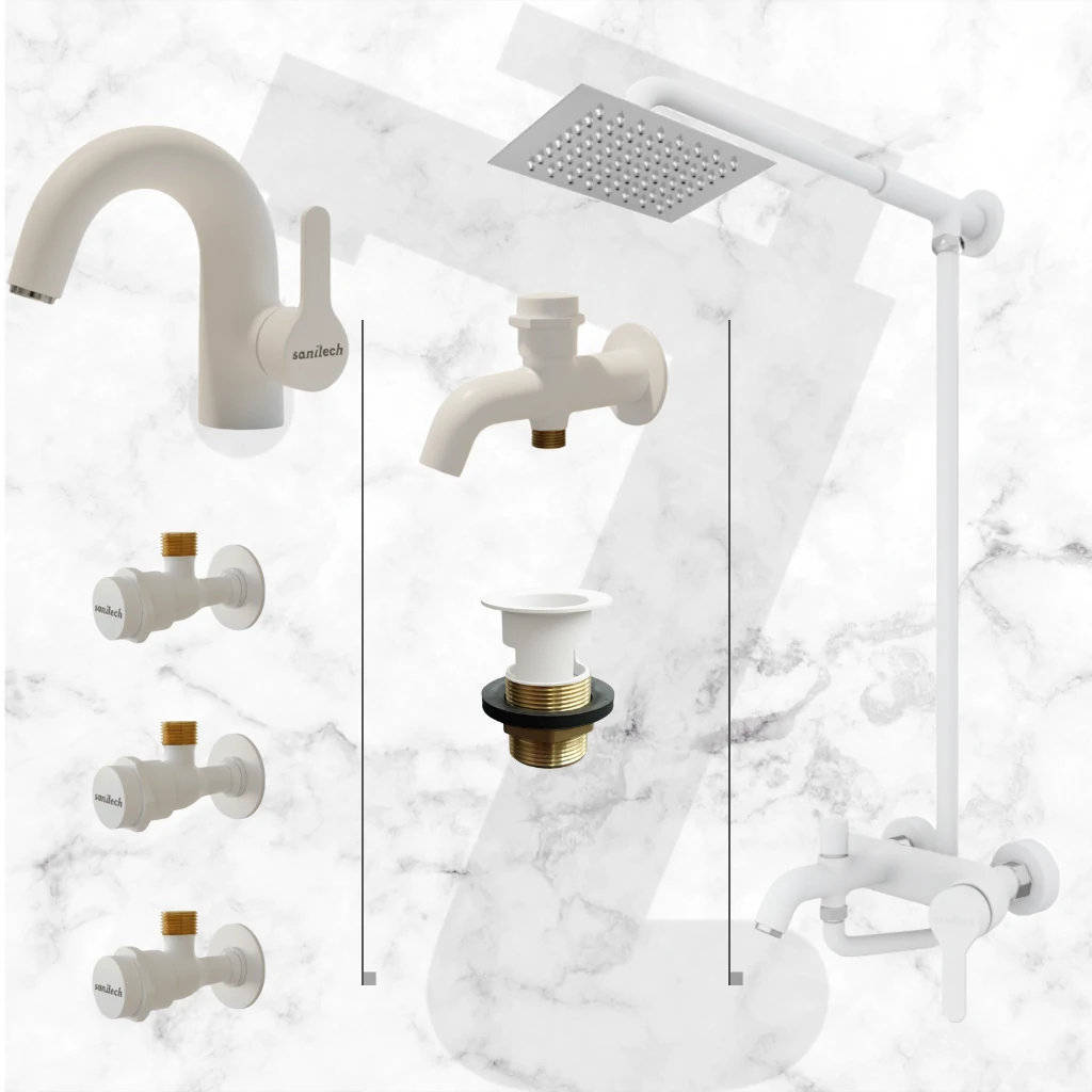 Acme Complete Bathroom Set - White