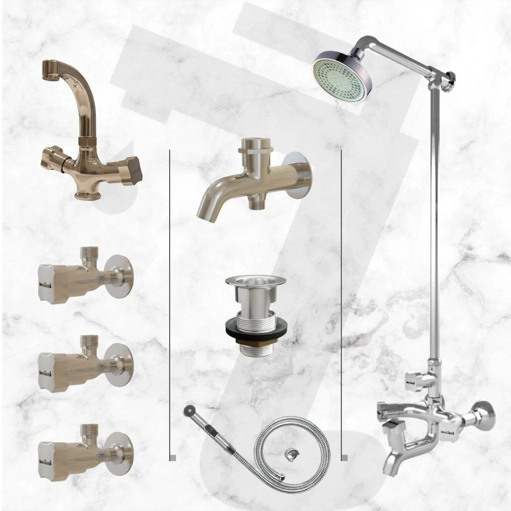 Cancer Complete Bathroom Set - Chrome