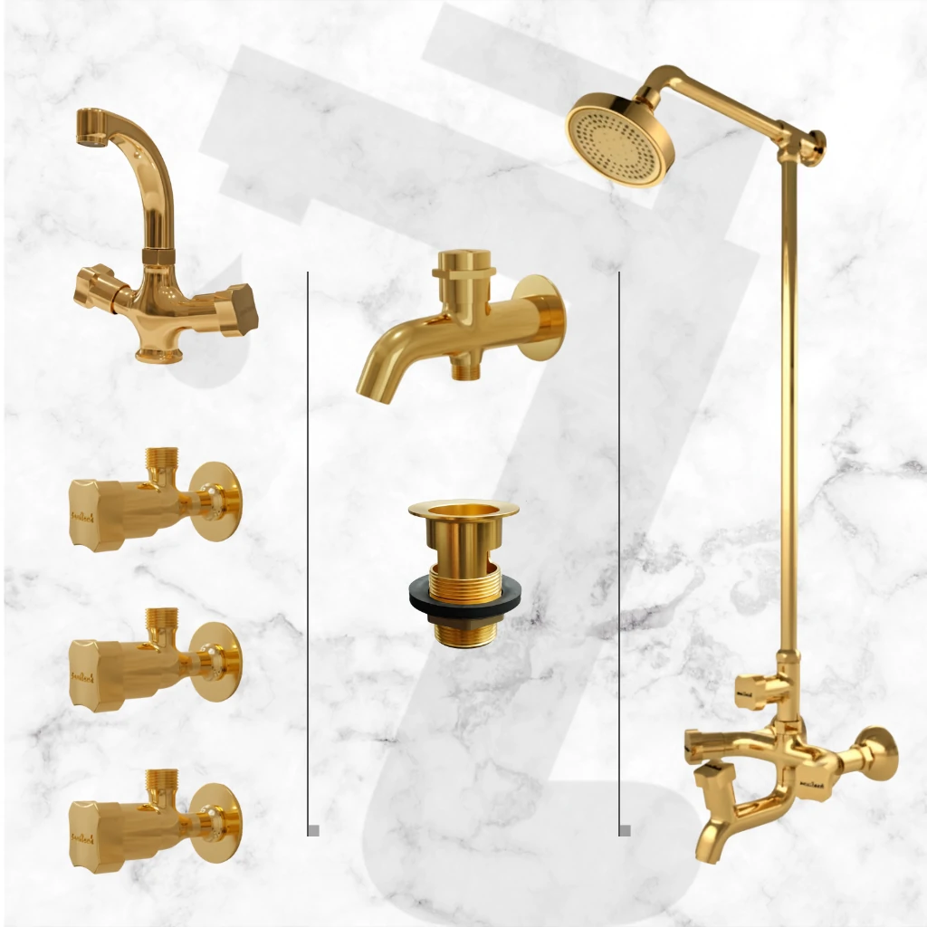 Cancer Complete Bathroom Set - Gold