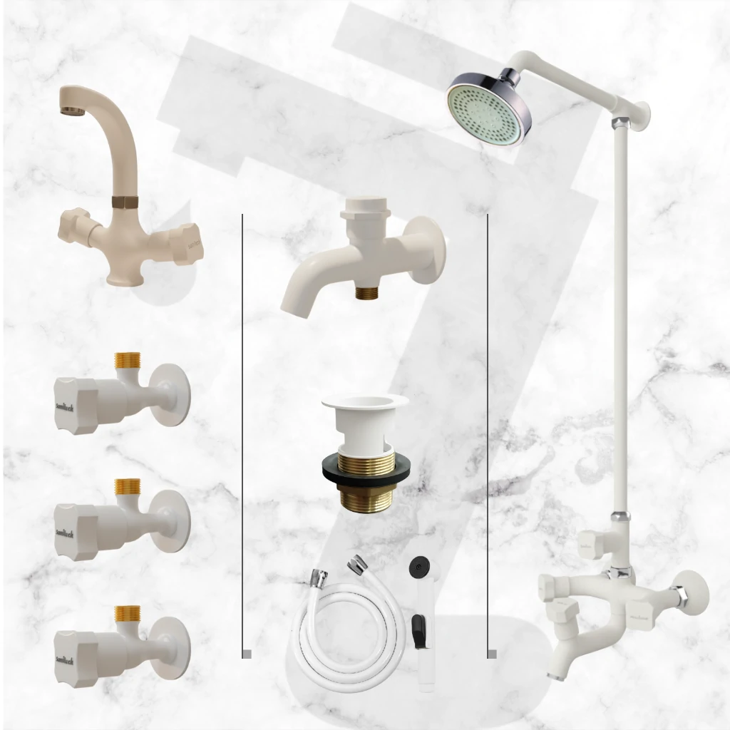 Cancer Complete Bathroom Set - White