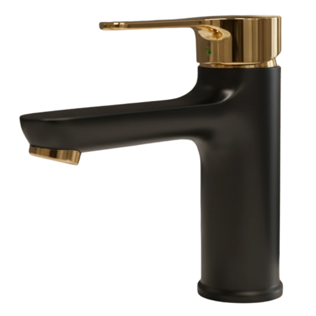 Eco - Basin Mixer - Black & Gold