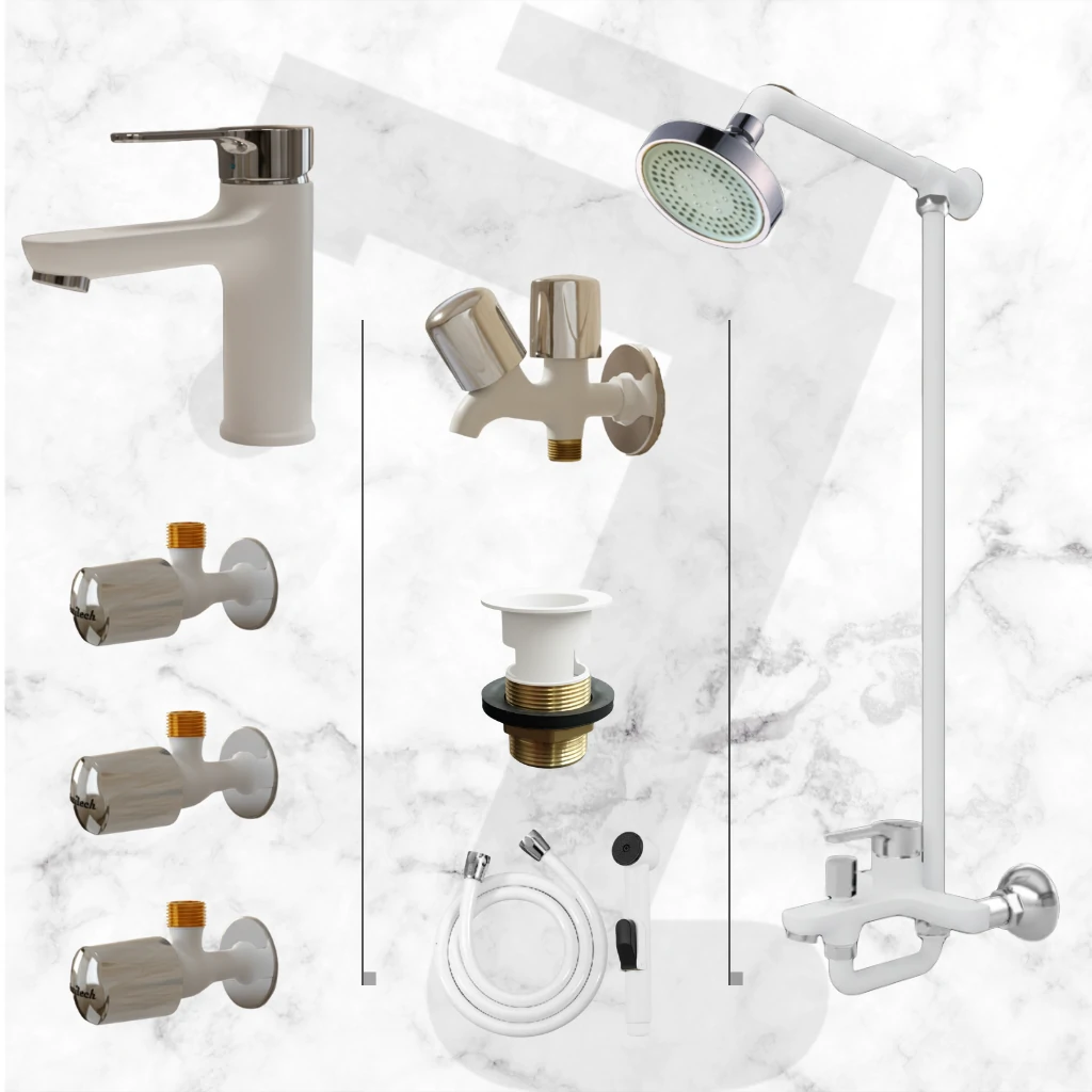 Eco Complete Bathroom Set - White & Chrome