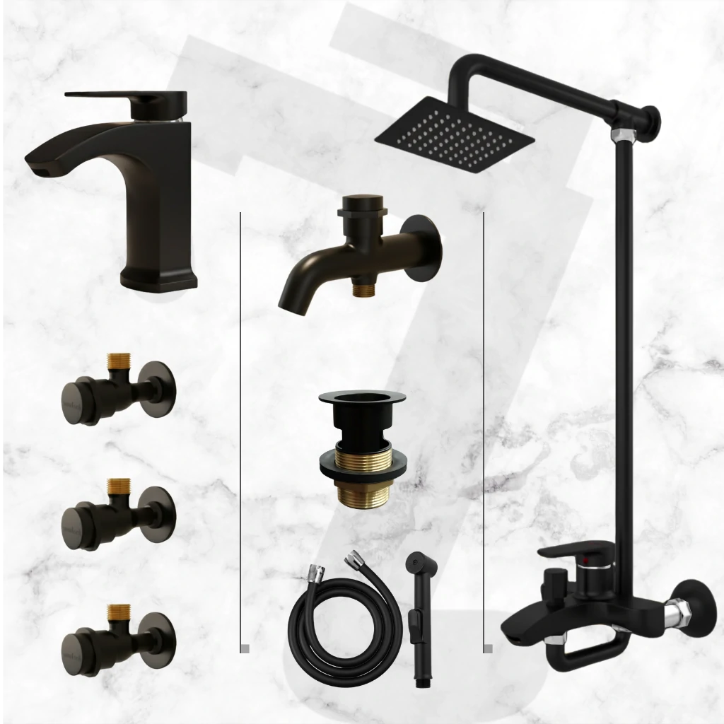 Flow Complete Bathroom Set - Black