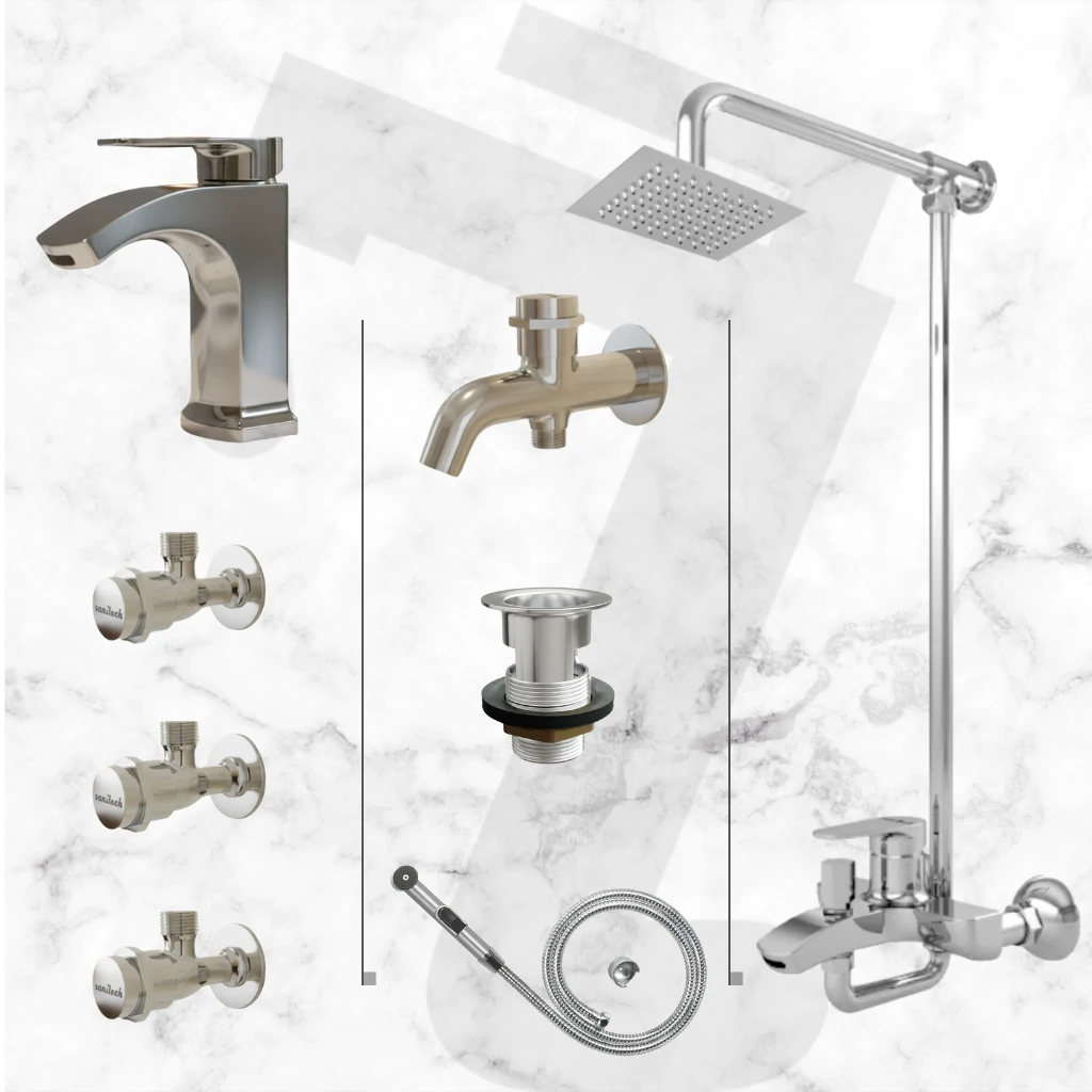 Flow Complete Bathroom Set - Chrome