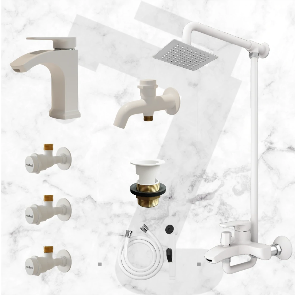 Flow Complete Bathroom Set - White