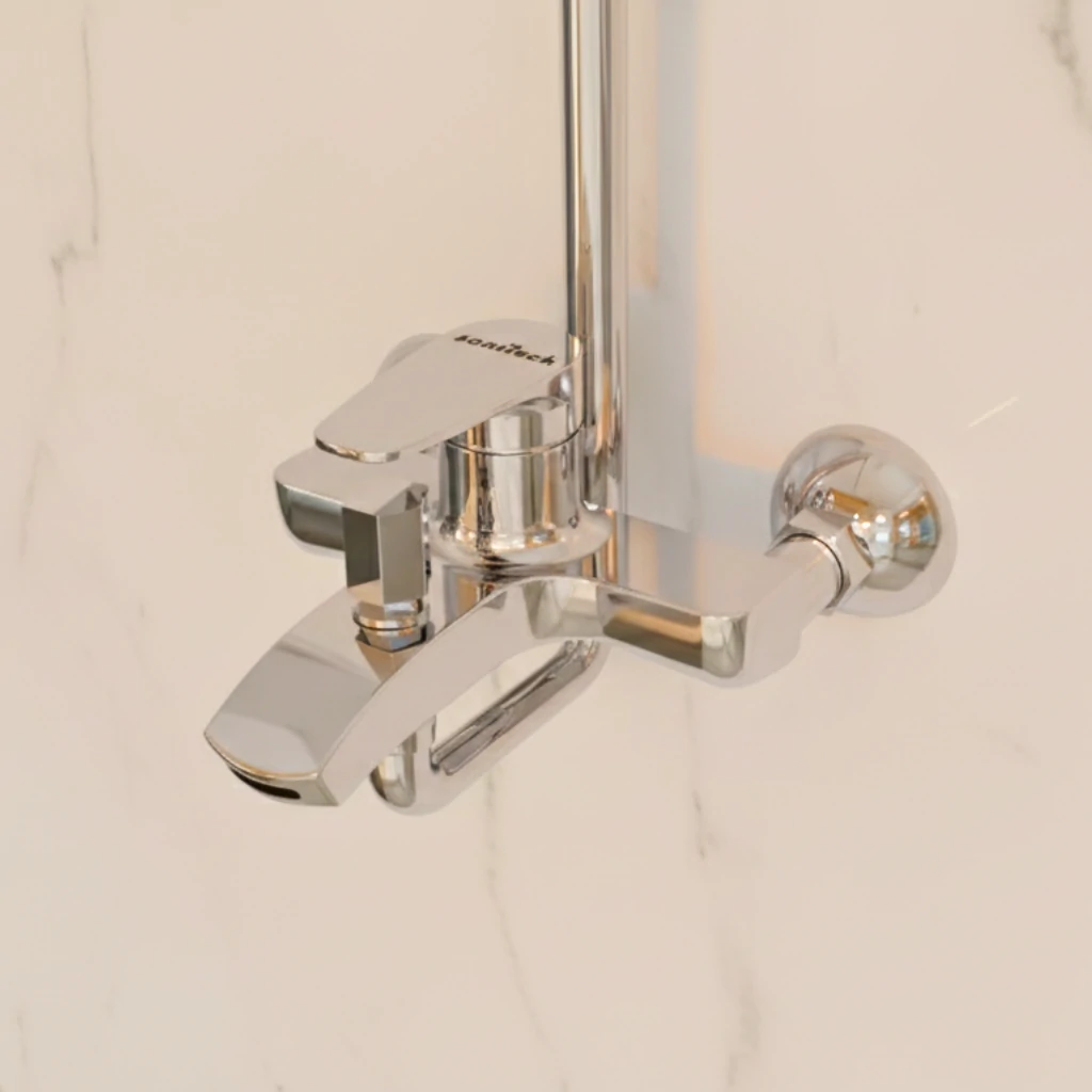 Flow Wall Mixer in Bathroom - SaniTecH Sanitary Fittings