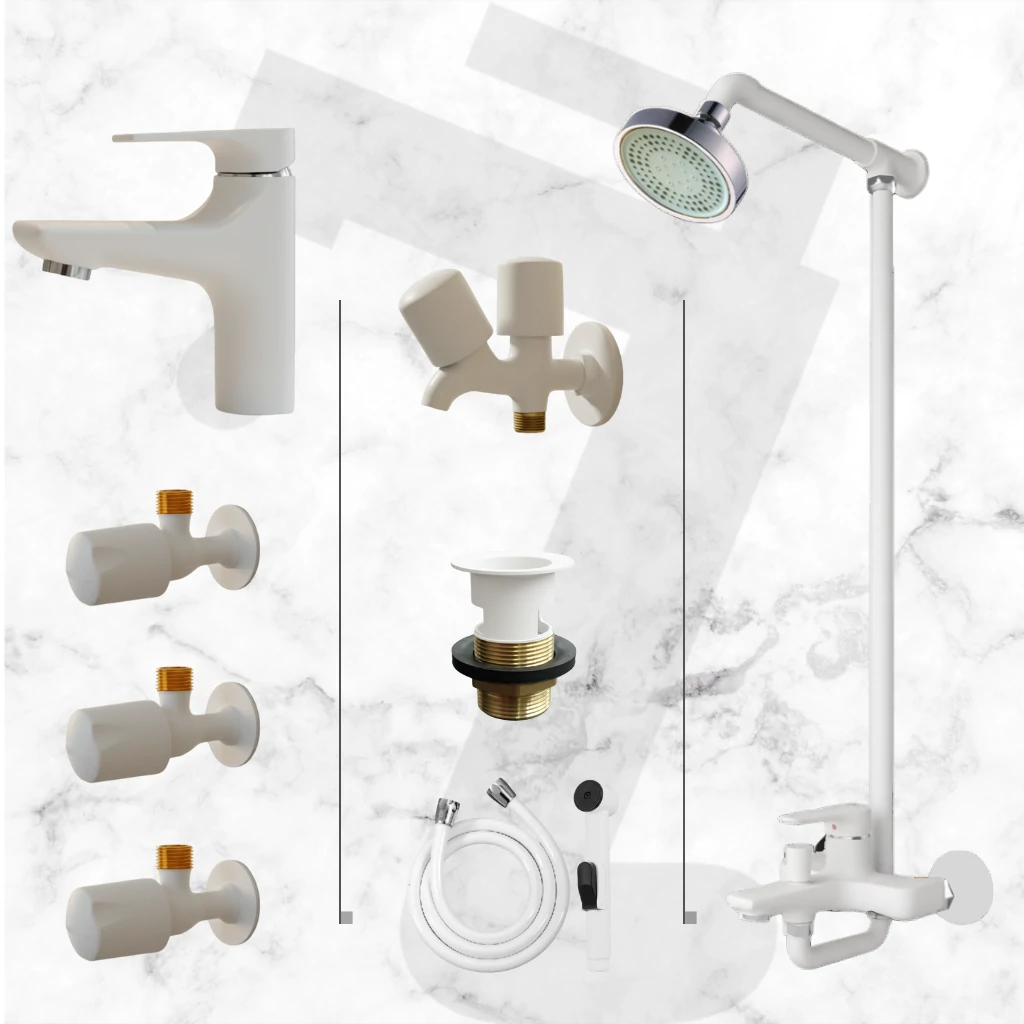 Gist Complete Bathroom Set - White