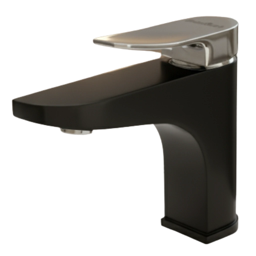 Inception - Basin Mixer - Black & Chrome