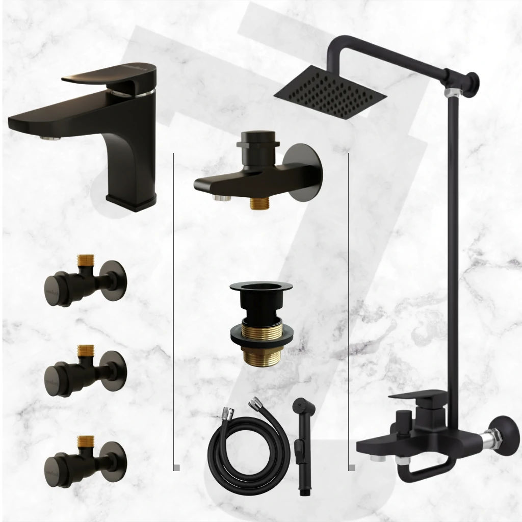 Inception Complete Bathroom Set - Black