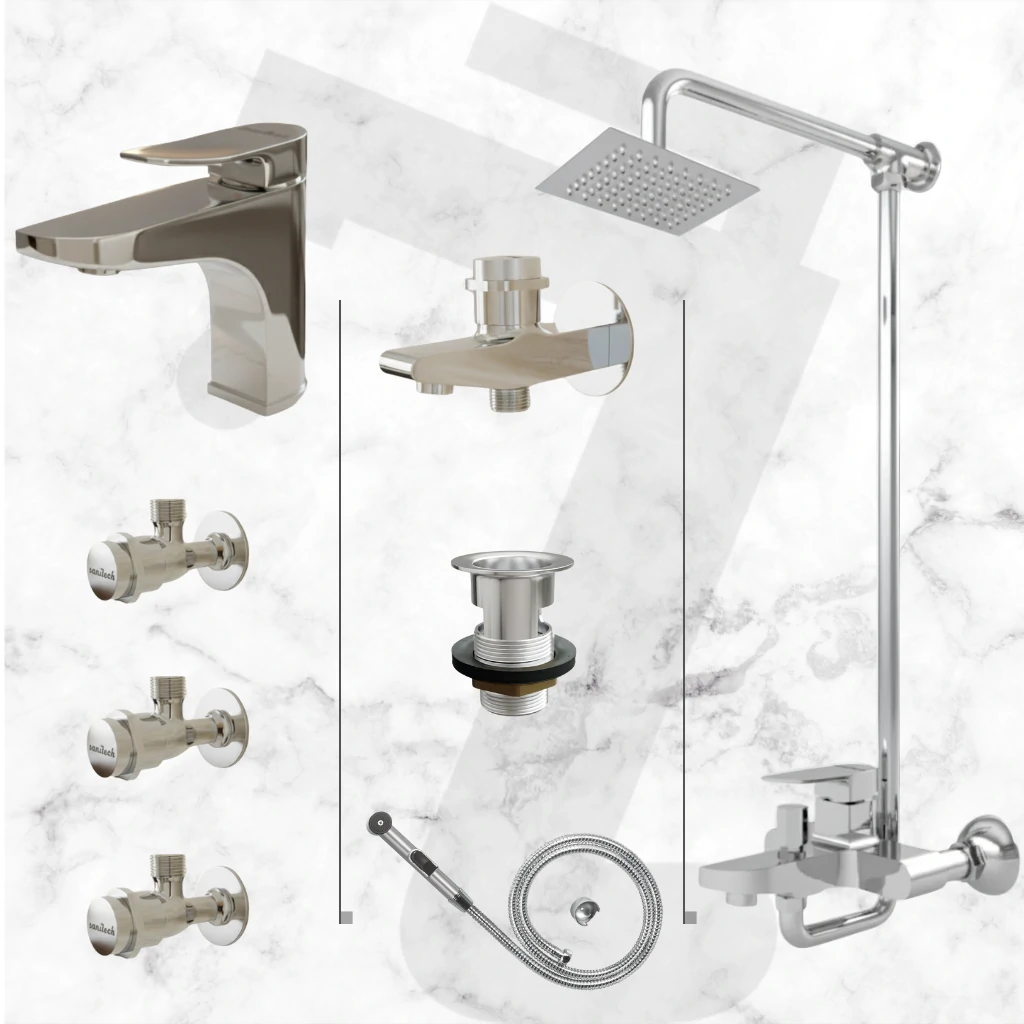 Inception Complete Bathroom Set - Chrome