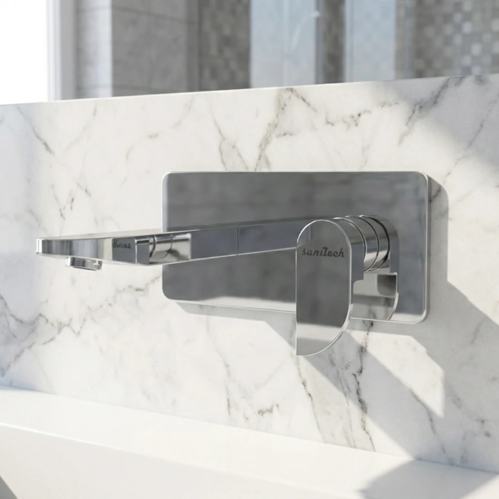 Inception Concealed Basin Mixer in Bathroom - SaniTecH Sanitary Fittings