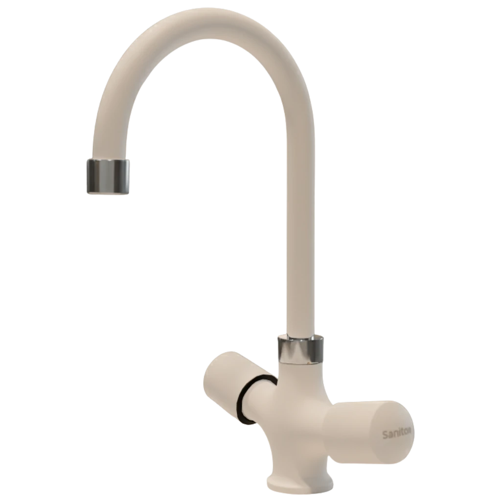 Leo - Basin Mixer - White