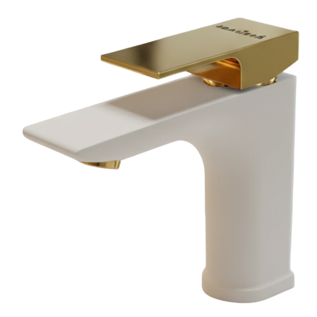 Moderation - Basin Mixer - White & Gold
