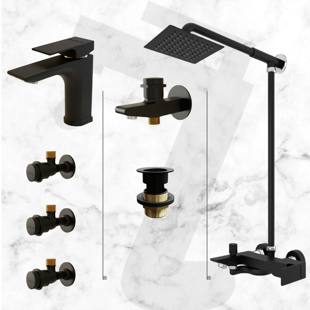 Moderation Complete Bathroom Set - Black