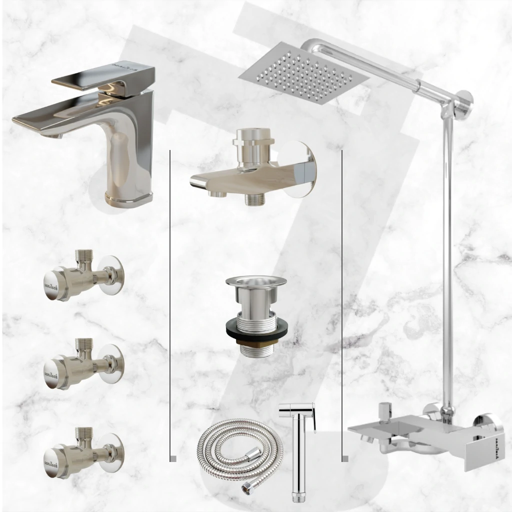 Moderation Complete Bathroom Set - Chrome