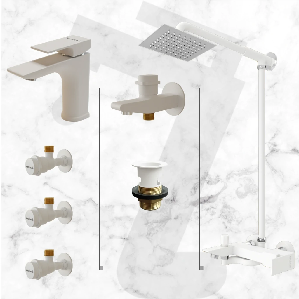 Moderation Complete Bathroom Set - White