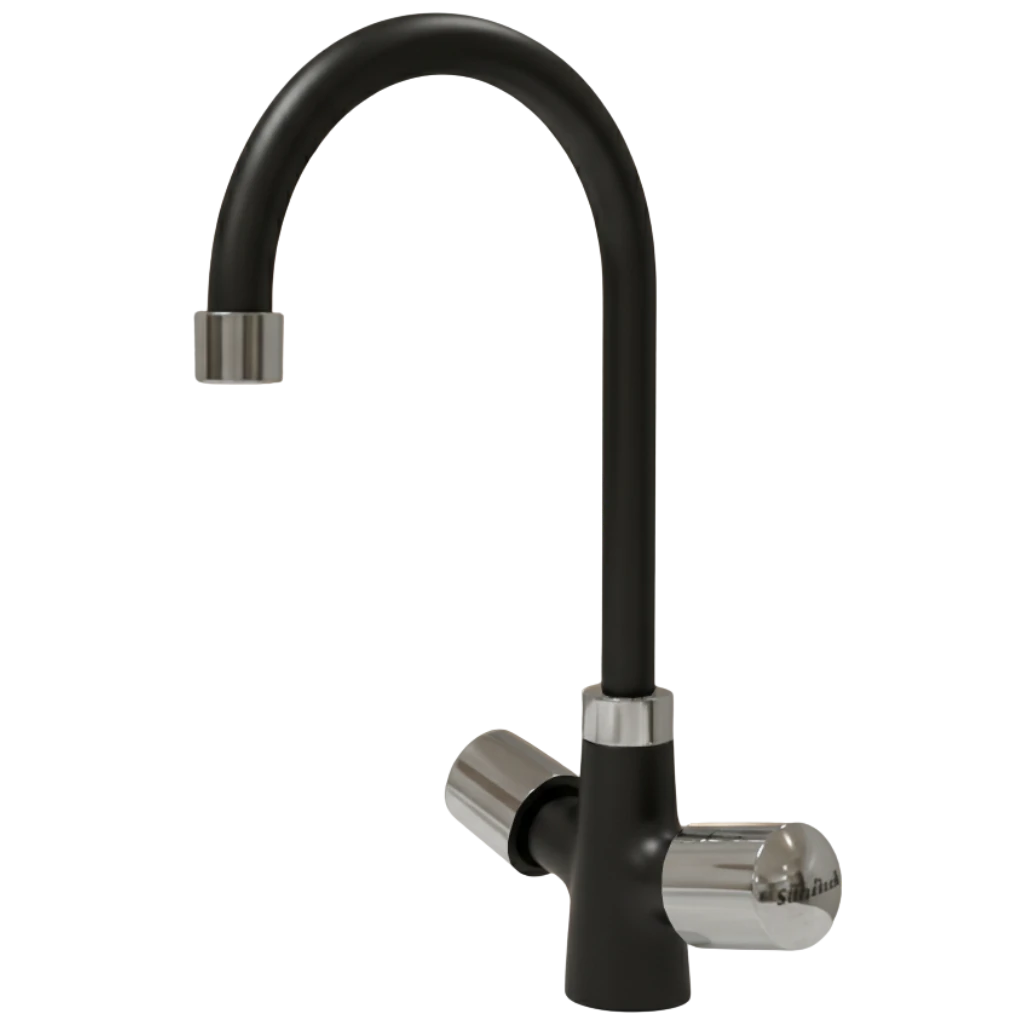 Scorpio - Basin Mixer - Black & Chrome
