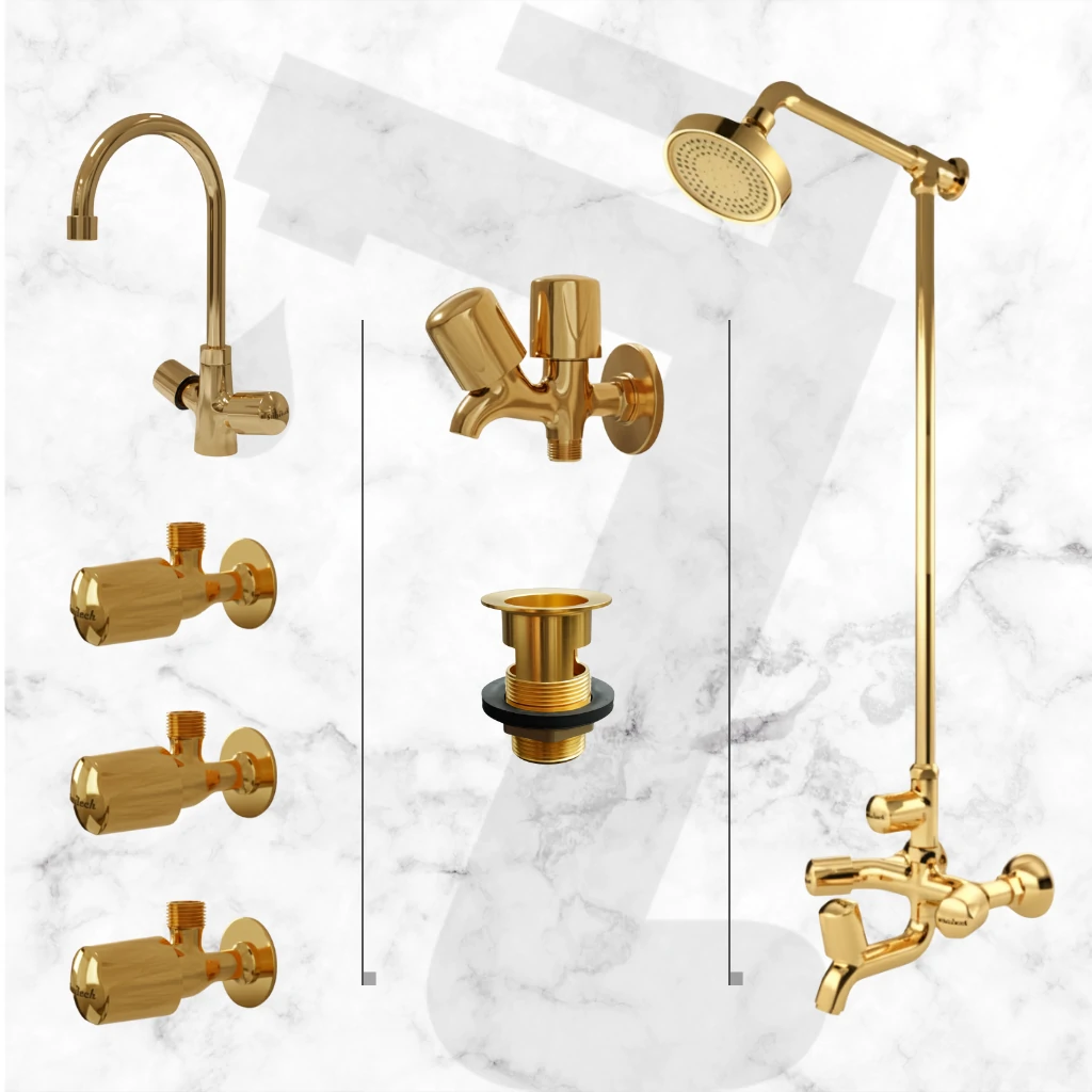 Scorpio Complete Bathroom Set - Gold