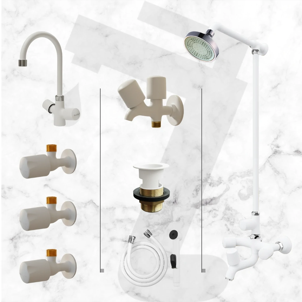 Scorpio Complete Bathroom Set - White