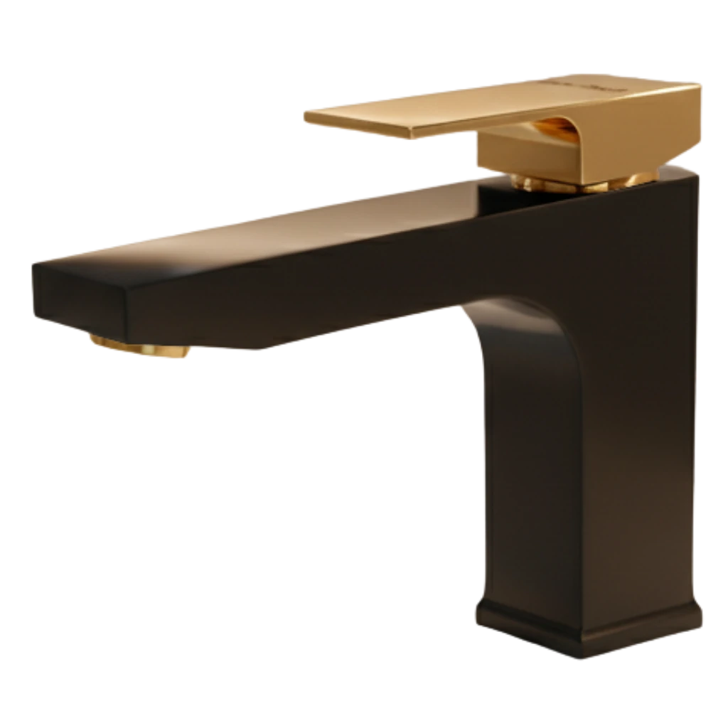 Valor - Basin Mixer - Black & Gold