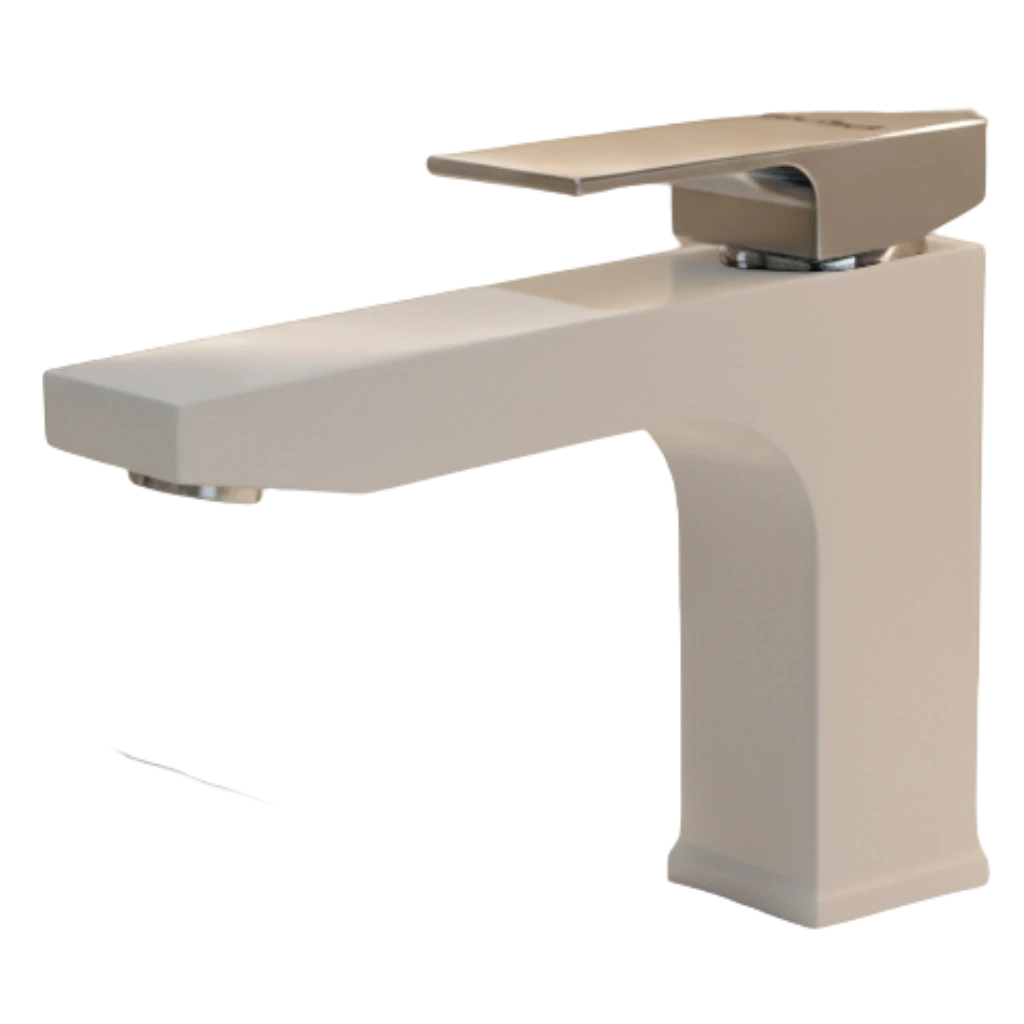 Valor - Basin Mixer - White & Chrome