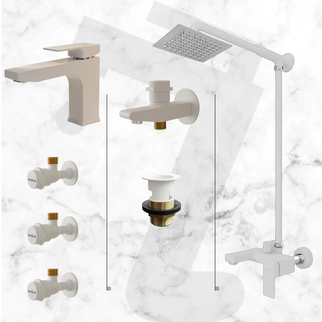 Valor Complete Bathroom Set - White