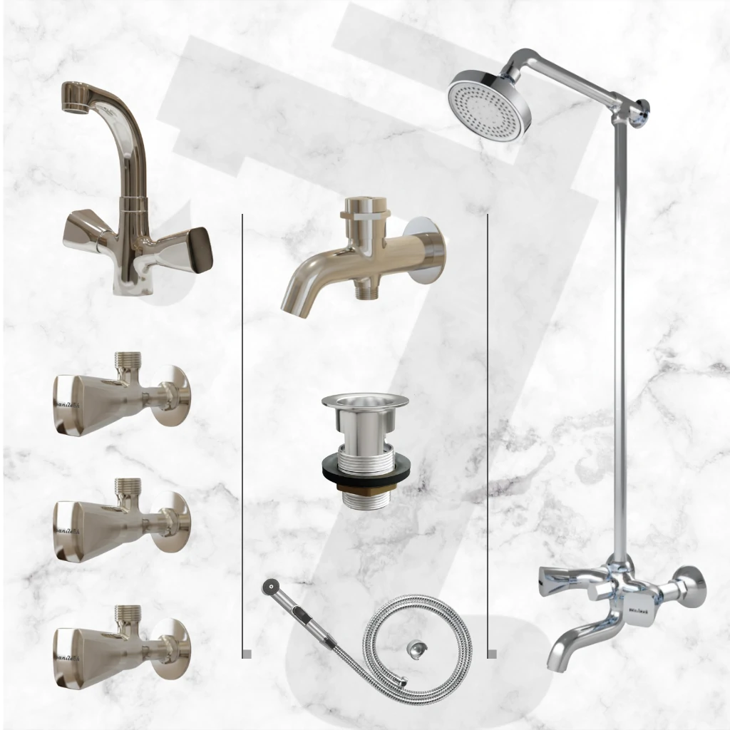 Virgo Complete Bathroom Set - Chrome
