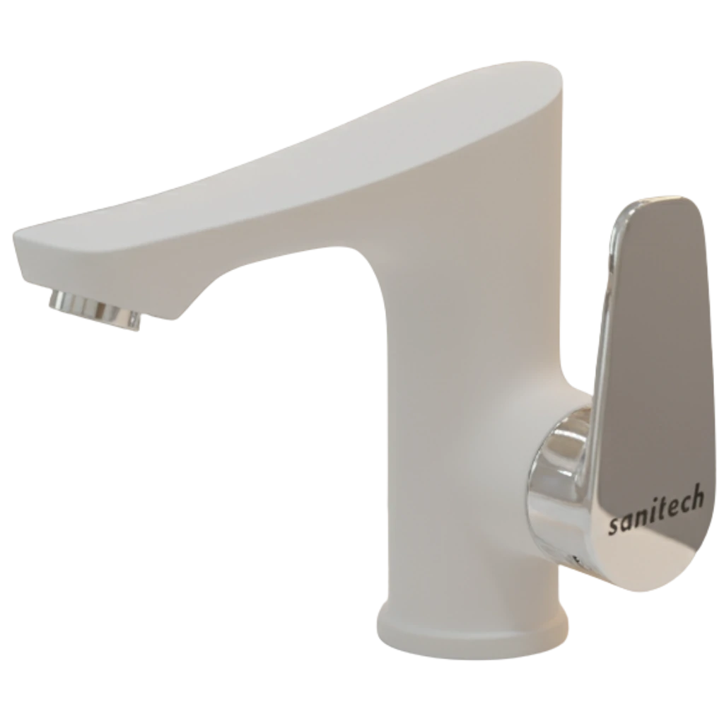 Vogue - Basin Mixer - White & Chrome