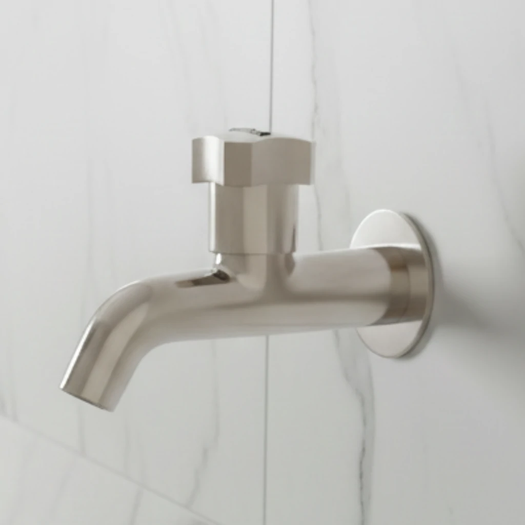 Bib Cock Cancer in Daylight in Bathroom - SaniTecH Sanitary Fittings