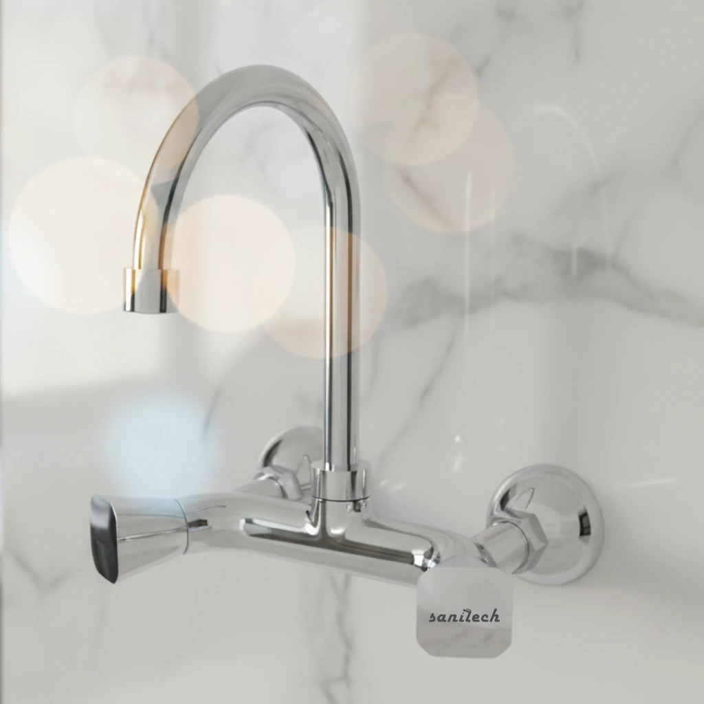 Curvy Wall Mixer in Daylight - SaniTecH Sanitary Fittings