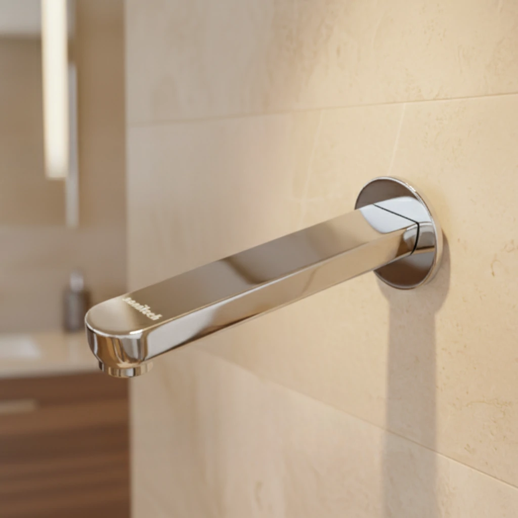 Eco Spout on Wall in Daylight - SaniTecH Sanitary Fittings