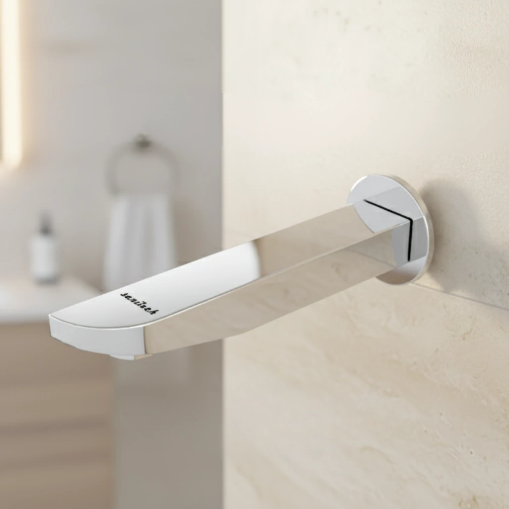 Inception Spout on Wall in Daylight - SaniTecH Sanitary Fittings