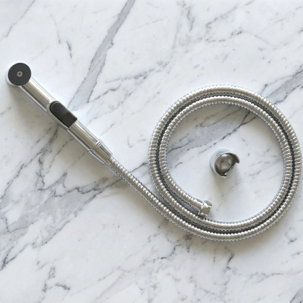 Muslim Shower Plastic Complete Set in Daylight - SaniTecH Sanitary Fittings