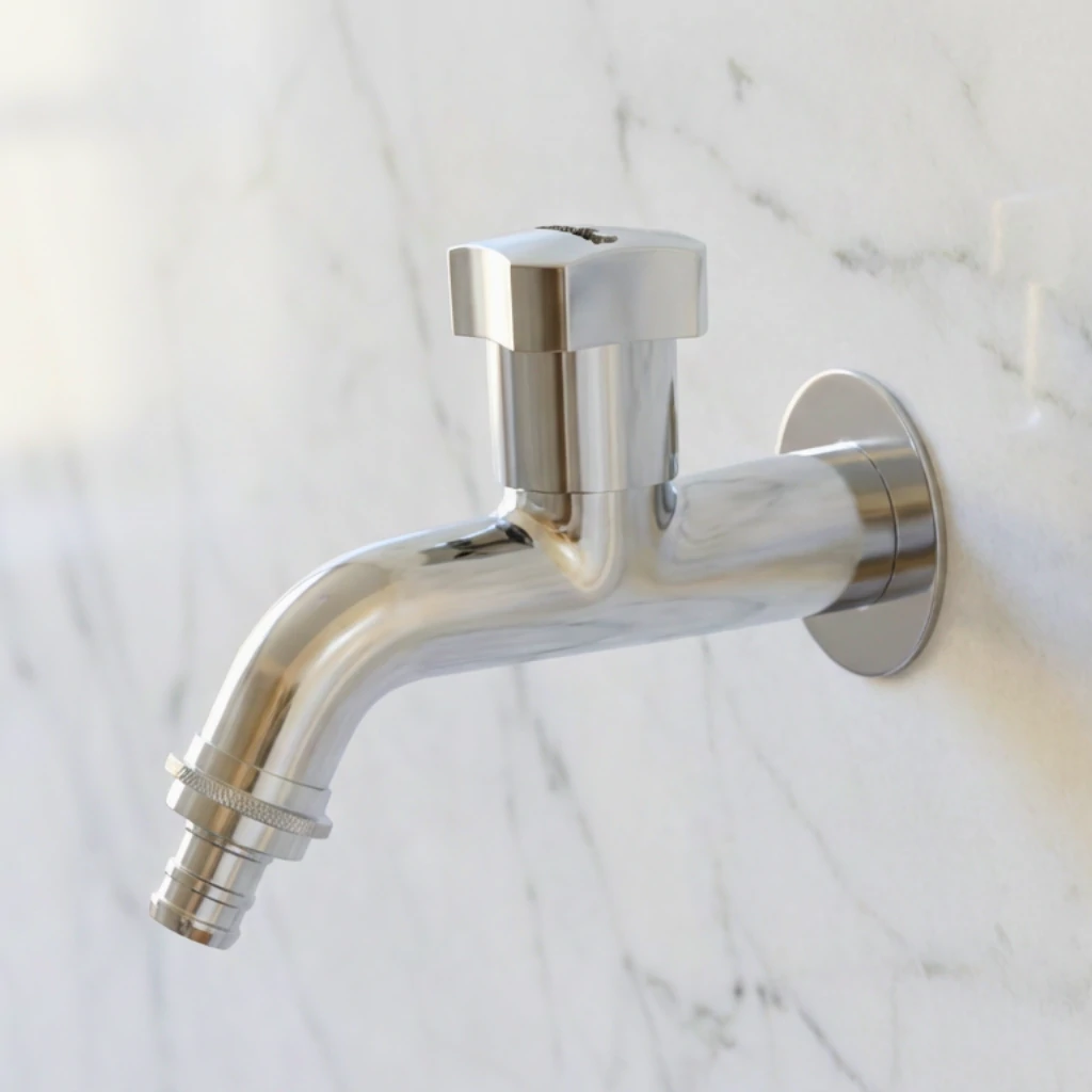 Nozzle Cock Cancer in Daylight in Bathroom