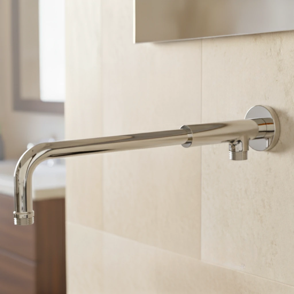 T - Arm Pipe on Wall in Daylight - SaniTecH Sanitary Fittings